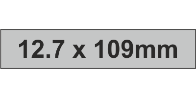 PLC Label (HF) 12.7x109mm Grey (80pc)