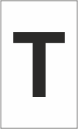 Z-Type Size 9 Letter " T " Wht Reel