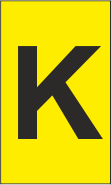 K-Type Marker Letter " K " Yellow
