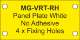 Panel Plate (RH) 75x120mm Yellow (50pcs)