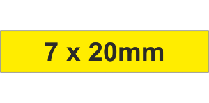 Adhesive Label 7x20mm Yellow (3000pcs)
