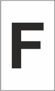 Z-Type Size 18 Letter " F " Wht Box
