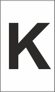 Z-Type Size 7 Letter " K " Wht Reel