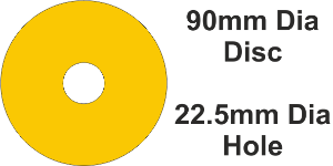 Rigid PVC 90mm Dia H=22.5 Yellow (50pc)