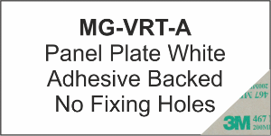 Panel Plate (A) 20x127mm White (125pcs)