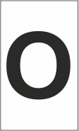 Z-Type Size 18 Letter " O " Wht Box