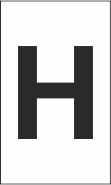 Z-Type Size 23 Letter " H " Wht Reel