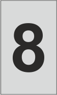 K-Type Marker Number " 8 " Grey