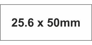 PLC Label (HF) 25.6x50mm Wht (80pc)