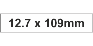 PLC Label (HF) 12.7x109mm Wht (80pc)
