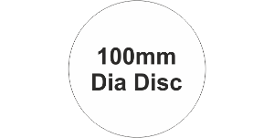 Rigid PVC Adh 100mm Disc White (50pc)
