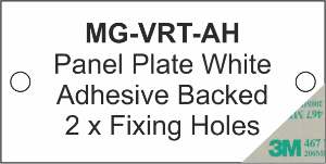 Panel Plate (AH) 35x85mm White (75pcs)