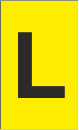 K-Type Marker Letter " L " Yellow