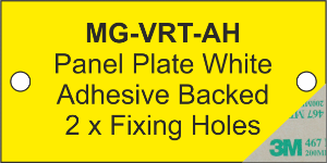 Panel Plate (AH) 25x75mm Yellow (100pcs)