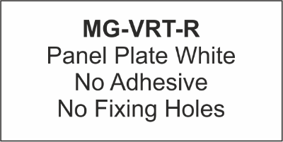 Panel Plate (R) 60x100mm White (50pcs)