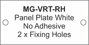 Panel Plate (RH) 35x100mm White (75pcs)