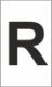 K-Type Marker Letter " R " White