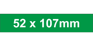 Adhesive Label 52x107mm Green (100pcs)
