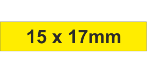 Adhesive Label 15x17mm Yellow (2100pcs)