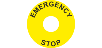 E/Stop SAV 90mm (30mm Hole) Yellow