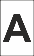 Z-Type Size 15 Letter " A " Wht Box