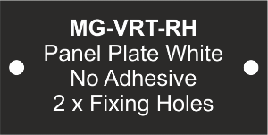 Panel Plate (RH) 29x140mm Black (75pcs)