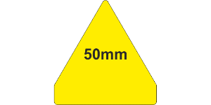 SAV Label 50mm Triangle Yellow (200pc)