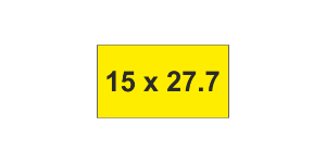 MG-TAP Label 15x27.7mm Yellow (1400pcs)