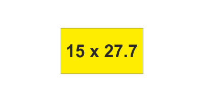 MG-TAP Label 15x27.7mm Yellow (1400pcs)