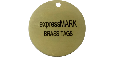 50mm Laser Engraved Brass Tag SKU