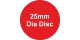 SAV Label 25mm Disc Red (600pc)