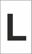 Z-Type Size 9 Letter " L " Wht Box