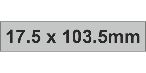 PLC Label (HF) 17.5x103.5mm Grey (60pc)