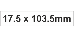 PLC Label (HF) 17.5x103.5mm Wht (60pc)