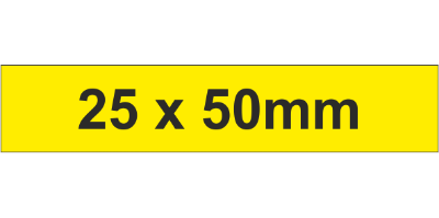 Adhesive Label 25x50mm Yellow (400pcs)