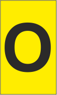 K-Type Marker Letter " O " Yellow