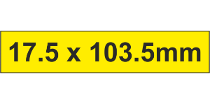 PLC Label (HF) 17.5x103.5mm Ylw (60pc)
