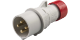 IP44 Plug 16A 3P+E 415V Red