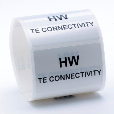 TE HW White High-Tack Polyester Labels