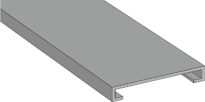 GF-DIN A7 5 LF Grey Panel Trunking Lid