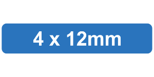MD Push on Tag 4 x 12mm Blue (1320pcs)