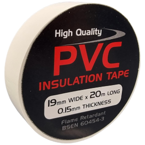 19mm x 20M PVC Tape White