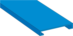 GN A6 4 LF Blue Panel Trunking Lid