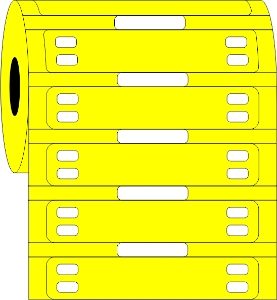 Cable marker 10x70mm Yellow PUR Material