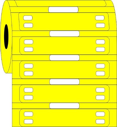 Cable marker 10x70mm Yellow PUR Material