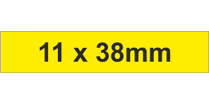Cotton Adh Label 11x38mm Yellow (1350pc)