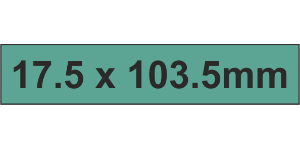 PLC Label (HF) 17.5x103.5mm Grn (60pc)