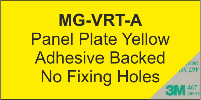 Panel Plate (A) 25x50mm Yellow (200pcs)