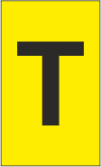 K-Type Marker Letter " T " Yellow