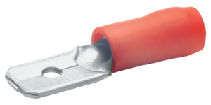 PA Insulated Male Tab 2.8x0.5mm Red